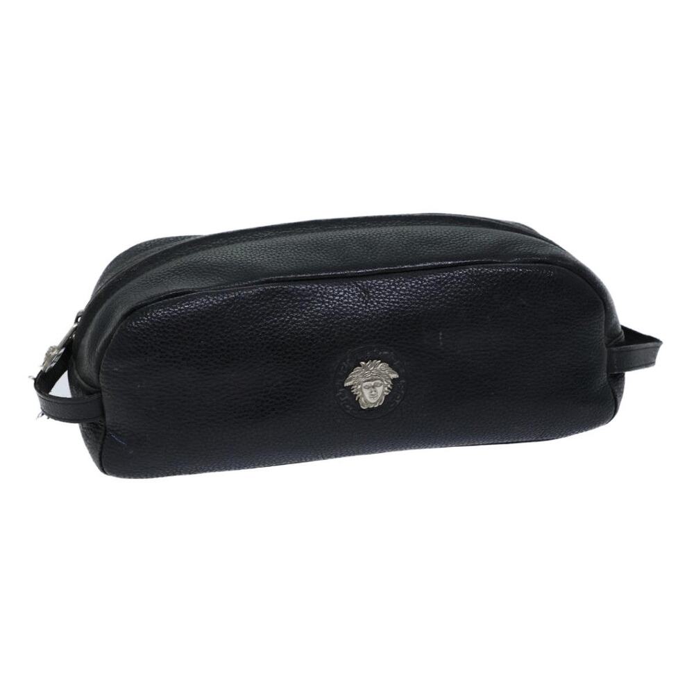 Gianni Versace Clutch Bag Leather Black